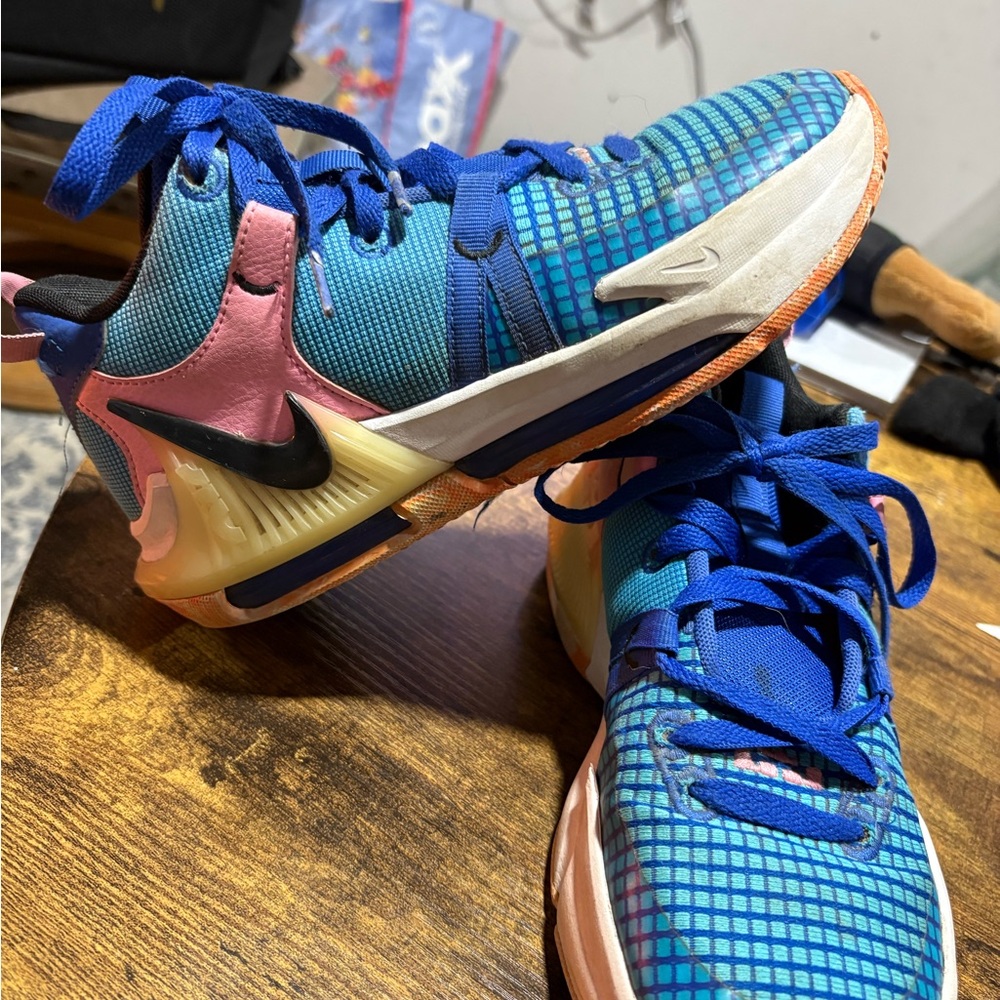 Nike Kids Multicolor Sneakers - Blue, Pink, and White